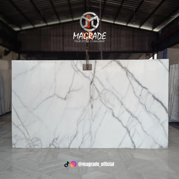 Actual New Statuario Turkey slab reference